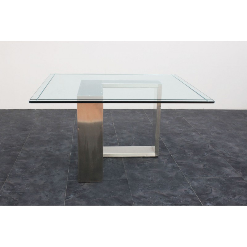 tavolo acciaio e vetro