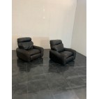 Set di 2 poltrone in pelle di Arrigo Arrigoni per Busnelli