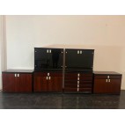 Mahogany Modular Furniture, 1970s, Set of 6
