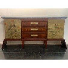 Art Decò Sideboard in Solid Lacquered & Painted Mahogany