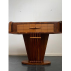 Art Coscole Table in Walnut with Rosewood Threads, 1930s