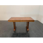 Art Deco Table in Walnut and Maple Root, 1930s