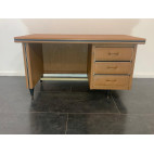 Vintage Imitation Wood Vinyl Desk by Mascagni for Harrods of London