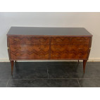 Chest of Drawers in Rosewood & Brass Details, 1950s