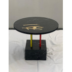 Cleto Munari Horus Coffee Table, Unique Piece with Inlaid Marble