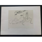 M. Jean, Surrealist composition 73/100, lithography, 1960s
