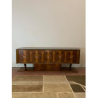Sideboard in Walnut with Marble Top & Crystal Handles, 1940s