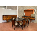 Inlaid Salon Set by Vittorio Dassi and Piero del Grande for Dassi Mobili Moderni, 1950s, Set of 12