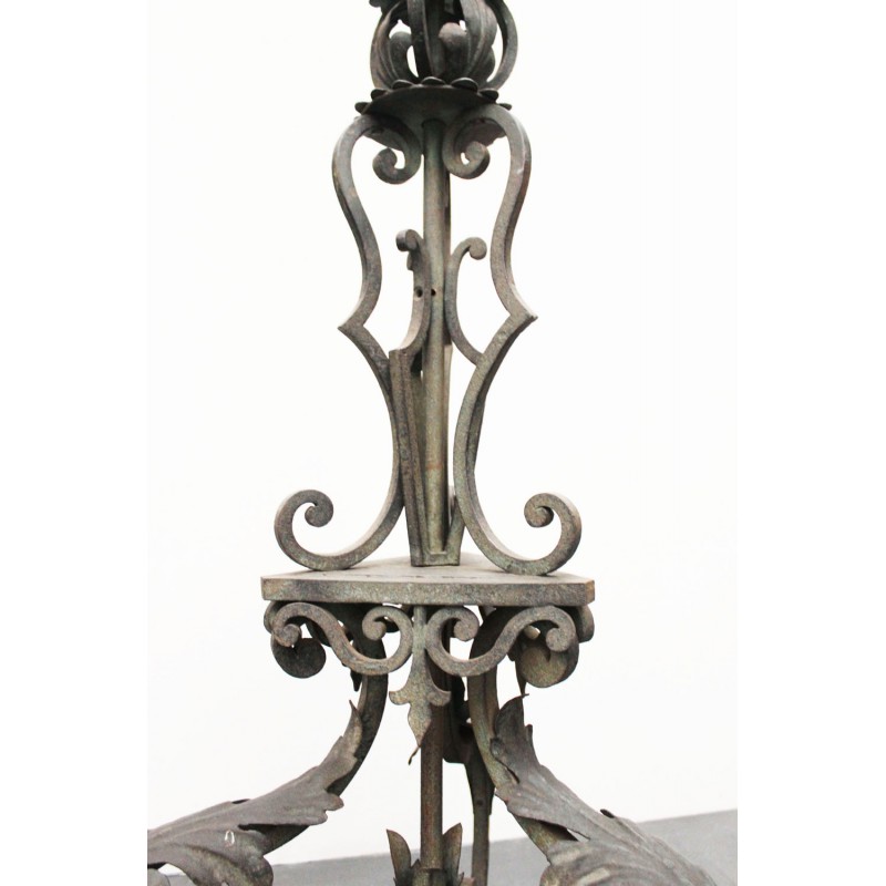 Centre De Table Umberto Bellotto Fer Battuto - Liberty Italien Début 1900 - Pièce Antique 4108